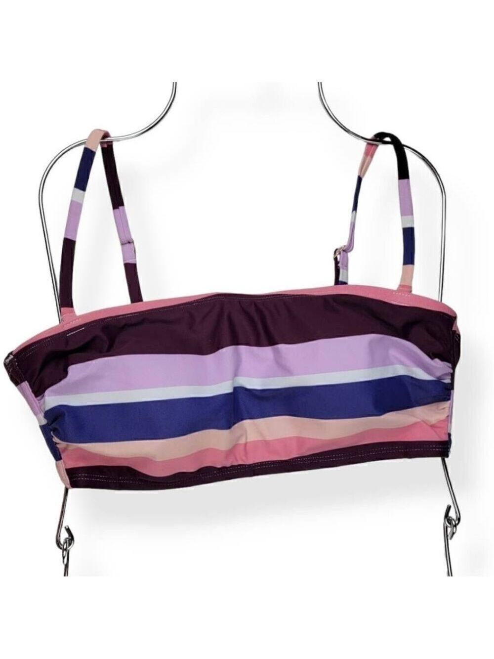 Kona Sol  Striped Bikini Top Medium 8-10